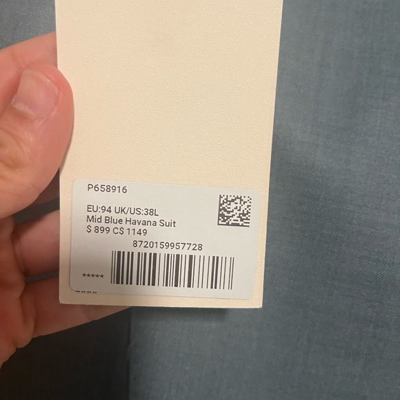 Suit Supply New with Tags 38L Mid Blue Havana Suit - Picture 2 of 16